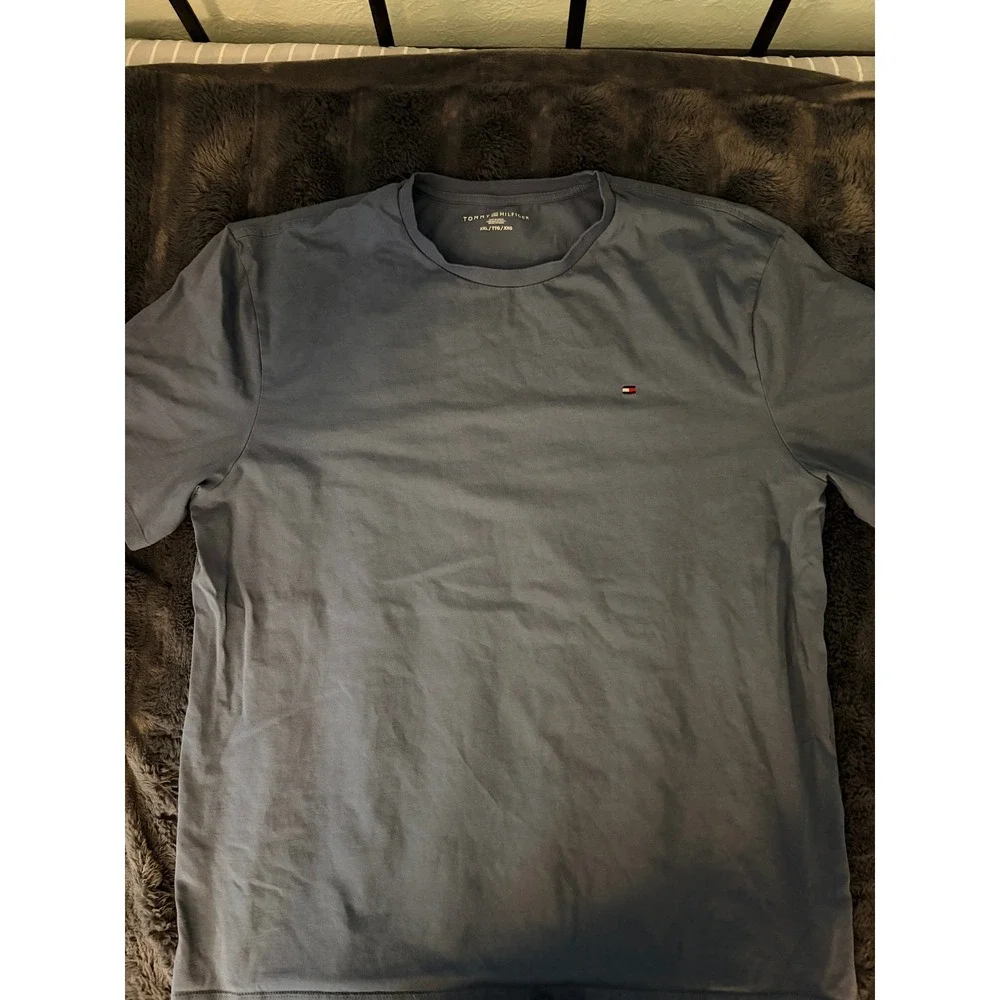 Tommy Hilfiger Blue Crew Neck T-Shirt XXL Tee Classic Casual Preppy Everyday
